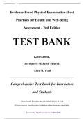 Test Bank &mdash; Evidence‑Based Physical Examination&colon; Best Practices for Health and Well‑Being Assessment&comma; 2nd Edition &mdash; Kate Gawlik &mdash; ISBN 9780826155313