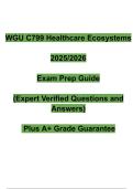 WGU C799 Healthcare Ecosystems Exam Prep Guide 2025&sol;2026 &vert; Verified Questions&comma; Study Notes & A&plus; Success Guarantee