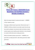 POLS 207 Exam 2 &lpar;180&plus; Questions&rpar; &ndash; Federalism&comma; State Finance&comma; Taxation&comma; Voting Rights&comma; Government History &ndash; Texas A&M University