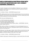 ASE B-5 MECHANICAL&sol;ELECTRICAL EXAM WITH COMPLETE QUESTIONS AND 100&percnt; CORRECT ANSWERS &lbrace; GRADED A&plus;&rcub;