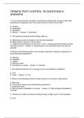 TERMITE PEST CONTROL 7B QUESTIONS & ANSWERS