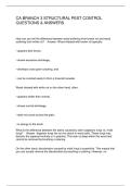 CA BRANCH 3 STRUCTURAL PEST CONTROL QUESTIONS & ANSWERS
