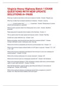 Virginia Heavy Highway Batch 1 EXAM QUESTIONS WITH NEW UPDATE SOLUTIONS A&plus; PASS