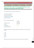 WGU C954 Information Technology Management Exam Questions and answers latest 2025-2026