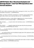 ASE B3-Redo&colon; Non- Structural Analysis and Damage Repair I -2nd Test With Questions And Correct Answers