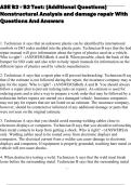 ASE B3 - B3 Test&colon; &lpar;Additional Questions&rpar; Nonstructural Analysis and damage repair With Questions And Answers