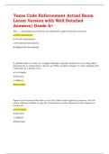 Texas Code Enforcement Actual Exam Latest Version with Well Detailed Answers&vert; Grade A&plus; 