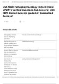UST ABSN Pathopharmacology 1 EXAM &lpar;2025&rpar; UPDATE Verified Questions And Answers &vert; With 100&percnt; Correct Answers graded A&plus; Guaranteed Success&excl;&excl;