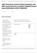 A&P 1 Final Exam version 2 EXAM Questions with 100&percnt; Correct Answers &vert; Verified &vert; Updated &lpar;Actual Exam&rpar; 20252026 LATEST VERSION&excl;&excl;
