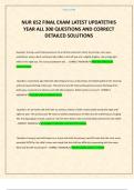NUR 652 FINAL EXAM LATEST UPDATETHIS YEAR ALL 300 QUESTIONS AND CORRECT DETAILED SOLUTIONS