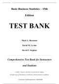 Test Bank &mdash; Basic Business Statistics&comma; 15th Edition &mdash; by Mark L&period; Berenson&comma; David M&period; Levine&comma; David F&period; Stephan