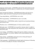 MGT 227 EXAM 3 With Complete Questions and Answers 100&percnt; Correct&lpar;2025&sol;2026&rpar;Graded A&plus;