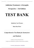 Test Bank &mdash; Addiction Treatment&colon; A Strengths Perspective&comma; 3rd Edition &mdash; Katherine van Wormer & Diane Rae Davis