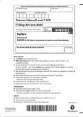 2025 Pearson Edexcel Level 3 GCE 9IN0&sol;02 Italian Advanced PAPER  2&colon; Written response to works and translation