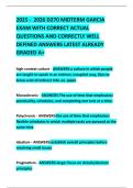 2025 - 2026 D270 MIDTERM GARCIA EXAM WITH CORRECT ACTUAL QUESTIONS AND CORRECTLY WELL DEFINED ANSWERS LATEST ALREADY GRADED A&plus; 