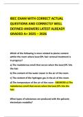 IBEC EXAM WITH CORRECT ACTUAL QUESTIONS AND CORRECTLY WELL DEFINED ANSWERS LATEST ALREADY GRADED A&plus; 2025 &ndash; 2026