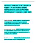 WGU C237 TAXATION I &lpar;OA&rpar; EXAM WITH CORRECT ACTUAL QUESTIONS AND CORRECTLY WELL DEFINED ANSWERS LATEST ALREADY GRADED A&plus; 2025 &ndash; 2026