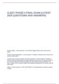 CLEET PHASE 4 FINAL EXAM &lpar;LATEST 2025 QUESTIONS AND ANSWERS&rpar;