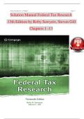 Test Bank for Federal Tax Research &lpar;13th Edition&rpar; by Roby Sawyers&comma; Steven Gill &vert; ISBN-13&colon; 978-0357988411 &vert; Updated 2025&sol;2026 Edition