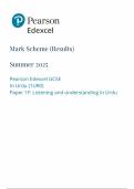 2025 Pearson Edexcel GCSE Urdu Mark Scheme Paper 1F &lpar;1URO&sol;1F&colon; Listeing and understanding in Urdu&rpar;