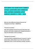 ECPI MATH TEST EXAM WITH CORRECT ACTUAL QUESTIONS AND CORRECTLY WELL DEFINED ANSWERS LATEST ALREADY GRADED A&plus; 2025 &ndash; 2026
