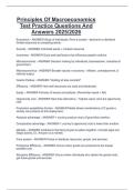 Principles Of Macroeconomics  Test Practice Questions And  Answers 2025&sol;2026 