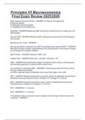 Principles Of Macroeconomics  Final Exam Review 2025&sol;2026 
