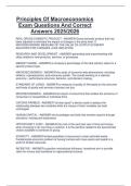 Principles Of Macroeconomics  Exam Questions And Correct  Answers 2025&sol;2026
