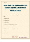 MRSO EXAM 1 ALL 550 QUESTIONS AND CORRECT ANSWERS LATEST UPDATE THIS YEAR NEW&excl;&excl;&period;