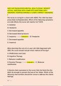 NUR 2459 RASMUSSEN MENTAL HEALTH EXAM 1 NEWEST ACTUAL 2025&sol;2026 WITH COMPLETE QUESTIONS WITH ANSWERS &sol;VERIFIED&sol;GRADED A&plus;&sol;&lpar;100&percnt; CORRECT ANSWERS&rpar;