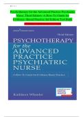 Psychotherapy for the Advanced Practice Psychiatric Nurse&comma; 3rd Edition &ndash; A How-To Guide for Evidence-Based Practice &vert; Complete Test Bank with Rationales &lpar;All Chapters&rpar;