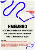 HMEMS80 October&sol;November &lpar;Portfolio&rpar; Memo &vert; Due 3 November 2025