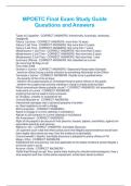 MPOETC Final Exam Study Guide Questions and Answers