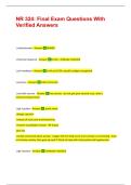 NR 324&colon; Final Exam Questions With Verified Answers &vert;&vert; 100&percnt; pass