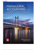 TEST BANK FOR Managerial Accounting Creating Value in a Dynamic Business Environment by Ronald W&period; Hilton&comma; David Platt&period;ISBN&colon;978-1265046798 COMPLETE GUIDE ALL CHAPTERS COVERED100&percnt; VERIFIED A&plus; GRADE ASSURED&excl;&excl;&excl;&excl;&excl; NEW LATEST UPDATE&excl;&excl;&excl;&excl;&excl;