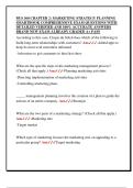 BUS 360 CHAPTER 2&colon; MARKETING STRATEGY PLANNING  SMARTBOOK COMPREHENSIVE EXAM QUESTIONS WITH  DETAILED VERIFIED AND 100&percnt; ACCURATE ANSWERS  BRAND NEW EXAM ALREADY GRADED A&plus; PASS 