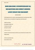 NURS 3366 EXAM 1 PATHOPHYSIOLOGY ALL 500 QUESTIONS AND CORRECT ANSWERS LATEST UPDATE THIS YEAR NEW&excl;&excl;