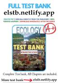 Test Bank For Ecology 6th Edition by William Bowman ||ISBN:9780197614044