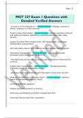 MGT 227 Exam 1 Questions with  Detailed Verified Answers