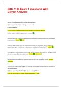 BIOL 1104 Exam 1 Questions With Correct Answers &vert;&vert; 20252026 &vert;&vert; 100&percnt; pass