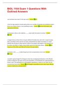 BIOL 1104 Exam 1 PACKAGE