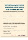 D467 WGU Exploring Data EXAM ALL QUESTIONS AND CORRECT ANSWERS LATEST UPDATE THIS YEAR NEW&excl;&excl;