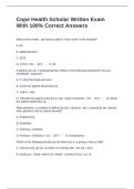 COPE Health Scholar Written Exam
