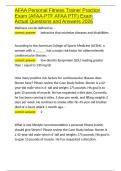 AFAA Personal Fitness Trainer Practice Exam &lpar;AFAA-PTF AFAA PTF&rpar; Exam Actual Questions and Answers 2026&period;docx