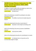 NASM Group Fitness Instructor for ZIN Exam Actual Questions With 100- Verified Answers&period;docx