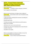 AFAA - Group Fitness Instructor Chapter 11 Exam Actual Questions With 100- Verified Answers&period;docx