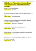 ISSA Group Fitness Certification Exam Actual Questions With 100- Verified Answers&period;docx