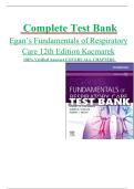 Complete Test Bank Egan&rsquo;s Fundamentals of Respiratory Care 12th Edition Kacmarek 100&percnt; Verified Answers COVERS ALL CHAPTERS
