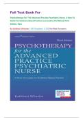 Full Test Bank For Psychotherapy For The Advanced Practice Psychiatric Nurse&colon; A How-To Guide For Evidence-Based Practice &lpar;Locomotive Portfolios&rpar; Third Edition&comma; New By Kathleen Wheeler &vert;All Chapters 1-24&vert;Verified Answers 