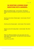 2A HOISTING LICENSE EXAM  QUESTIONS WITH ANSWERS&period; 